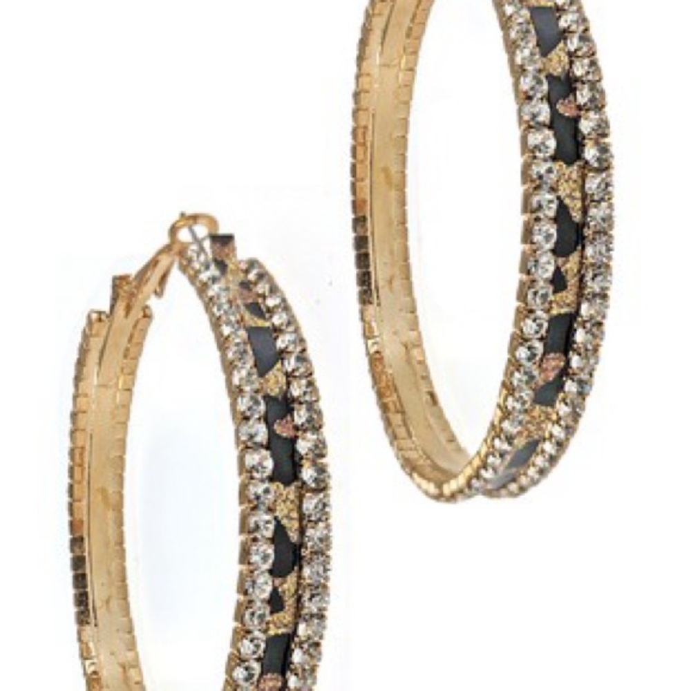 Elegant Animal Print Hoop Earrings